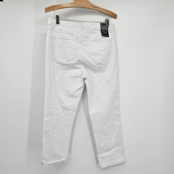 Jones New York White lexington cuff capri jean Style Jmcjb8008m Womens 10 - Picture 7 of 12